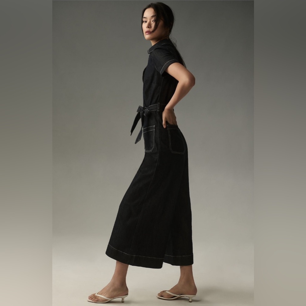 ✨ Anthropologie Colette Wrap Jumpsuit Sz 6 - Picture 3 of 7